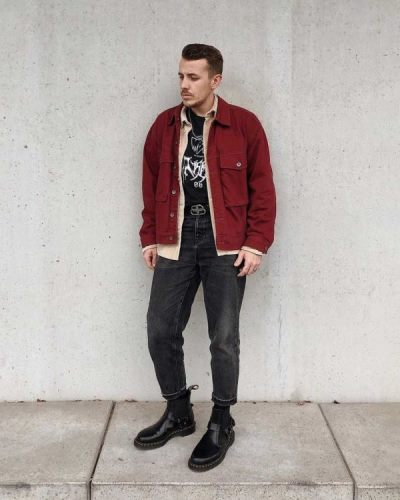 Botas Dr Martens Wincox Smooth Cuero Buckle Para Hombre DR6774M
